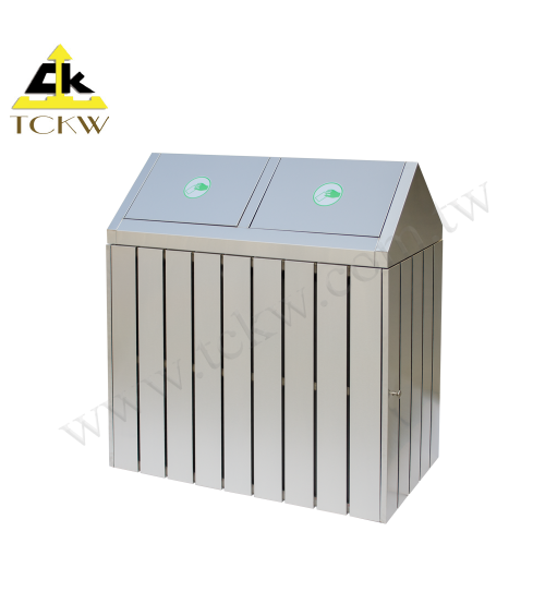 Two-compartment Stainless Steel Recycle Bin(TH2-109S) 